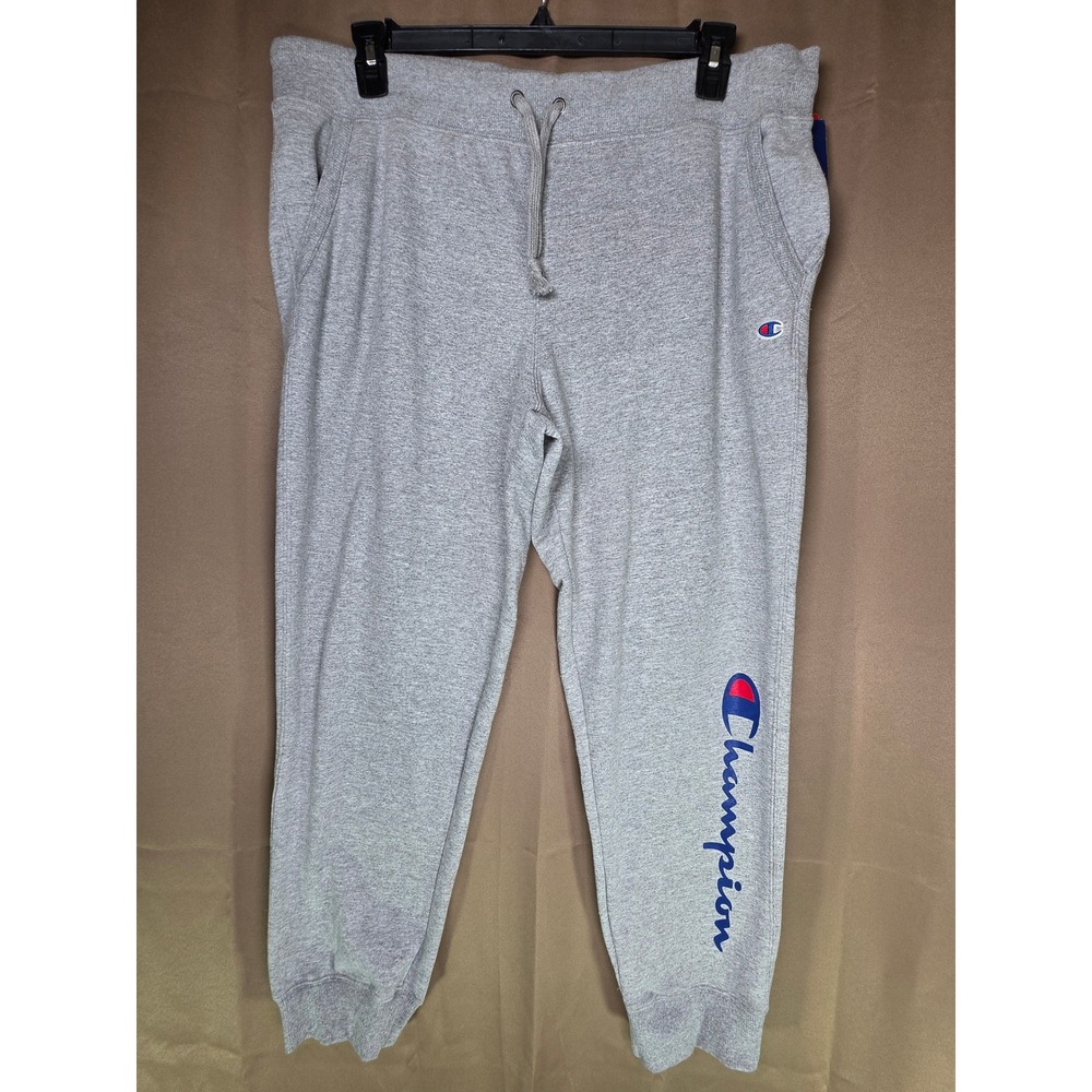 Champion Womens Powerblend Fleece Joggers Oxford Gray 2XL NWT